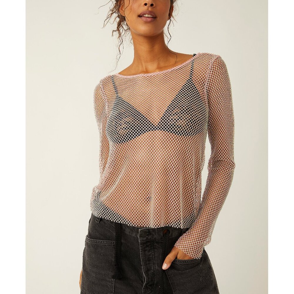 FREE PEOPLE Filter Finish Low Back Long Sleeve / Pretty Petal